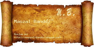Maszal Bandó névjegykártya
